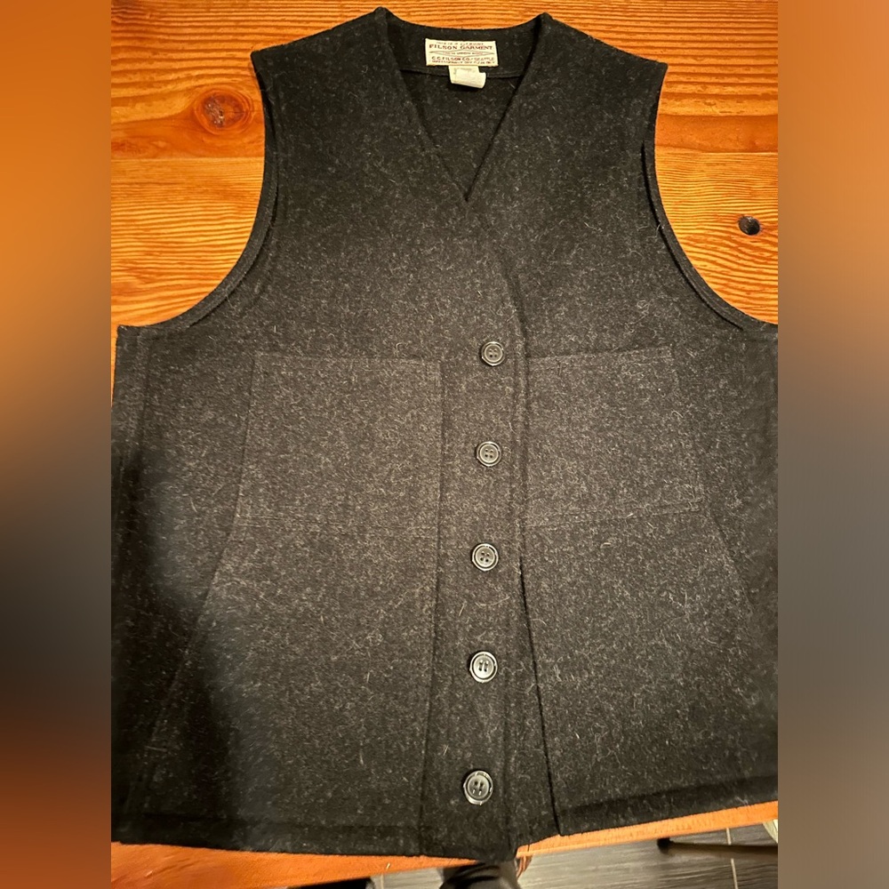 Filson Mackinaw Wool Vest men’s size 40 (Medium)